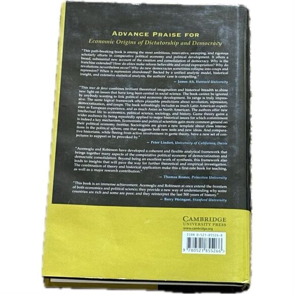 Economic Origins of Dictatorship and Democracy: Economic and Political Origins - Picture 2 of 3